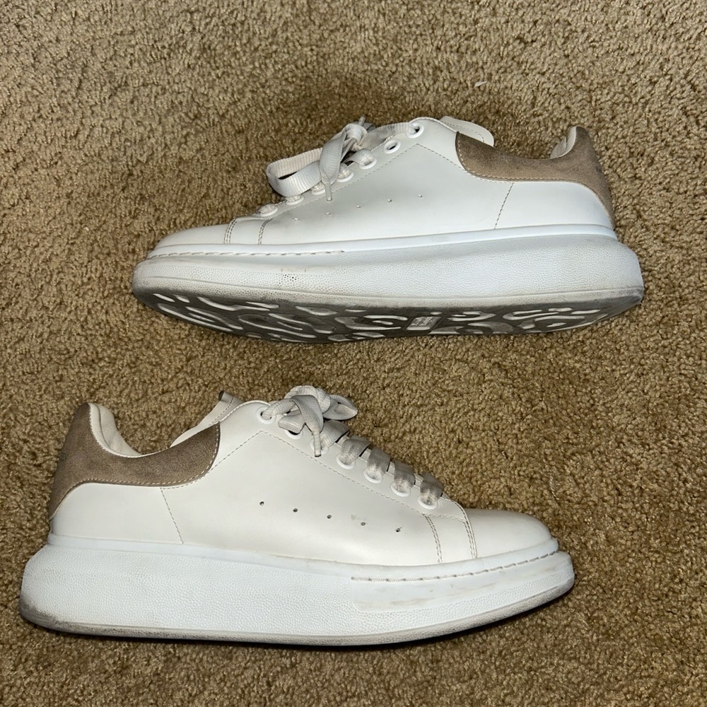 Alexander McQueen White and Tan Women's Sneakers